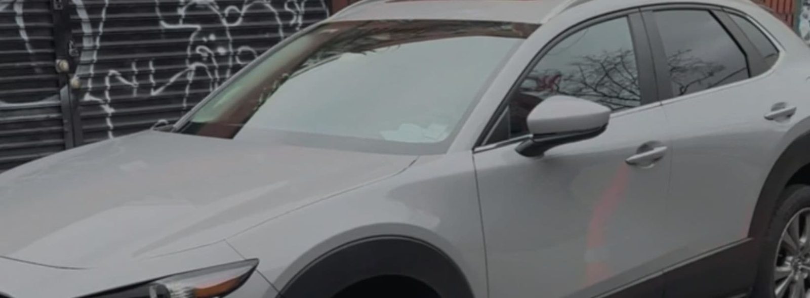 Gray Mazda CX-30 after a mobile wash